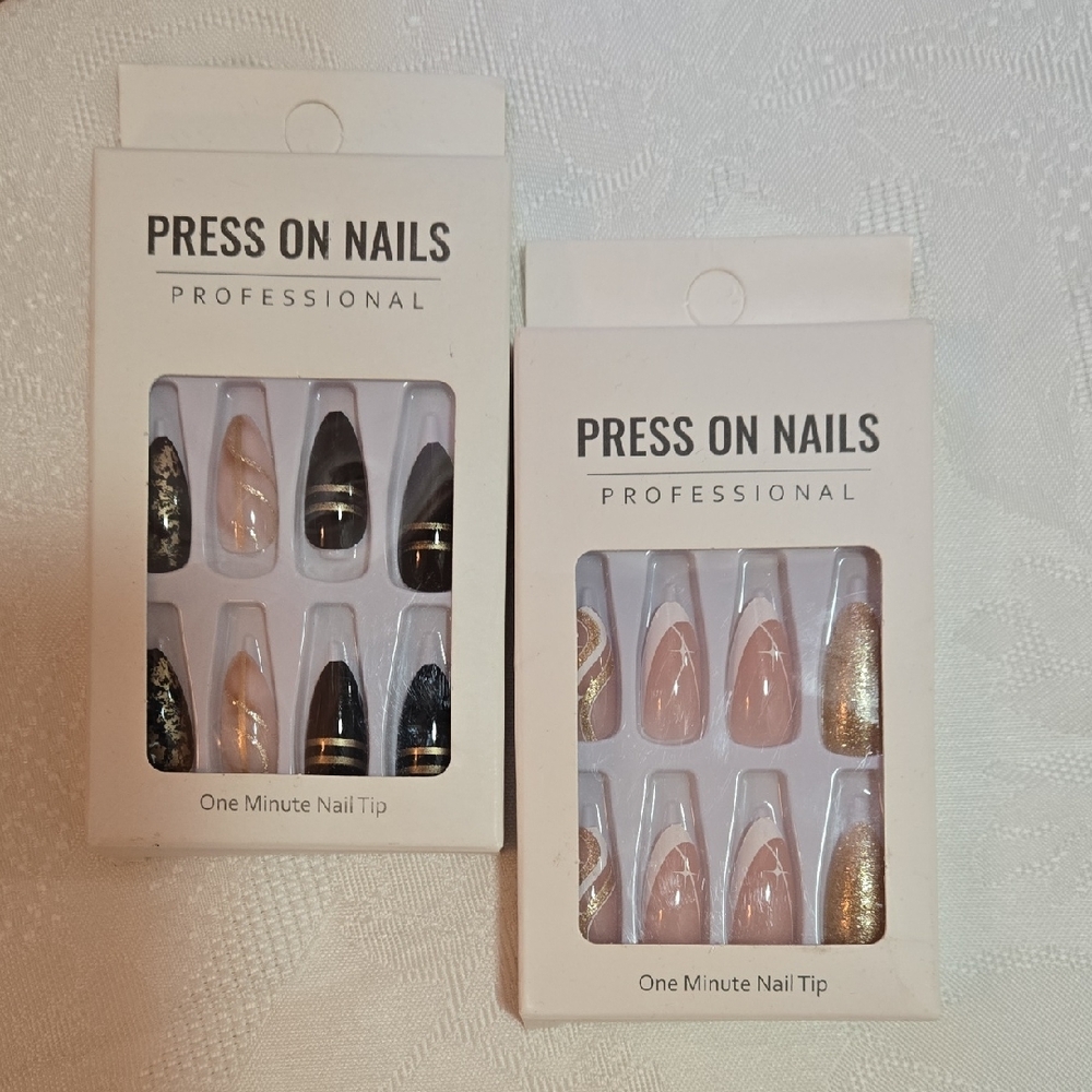 NIB  2 pkgs Professional press on nails